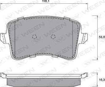 Ween 151-1198 - Kit de plaquettes de frein, frein à disque cwaw.fr