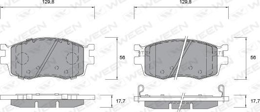 Ween 151-1193 - Kit de plaquettes de frein, frein à disque cwaw.fr