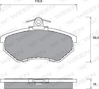 Ween 151-1146 - Kit de plaquettes de frein, frein à disque cwaw.fr