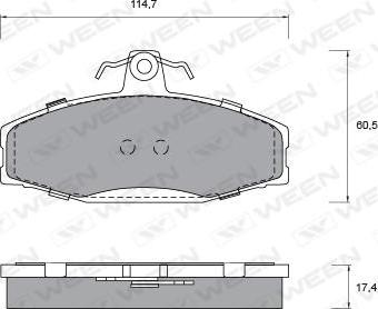 Ween 151-1142 - Kit de plaquettes de frein, frein à disque cwaw.fr