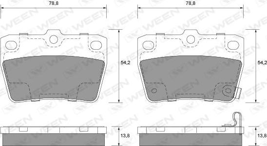 Ween 151-1154 - Kit de plaquettes de frein, frein à disque cwaw.fr