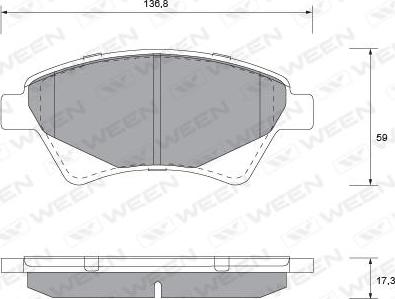 Ween 151-1150 - Kit de plaquettes de frein, frein à disque cwaw.fr