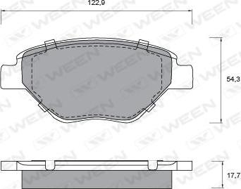 Ween 151-1151 - Kit de plaquettes de frein, frein à disque cwaw.fr