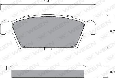 Ween 151-1166 - Kit de plaquettes de frein, frein à disque cwaw.fr