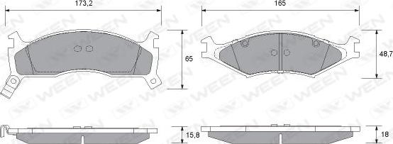 Ween 151-1160 - Kit de plaquettes de frein, frein à disque cwaw.fr