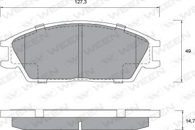 Ween 151-1167 - Kit de plaquettes de frein, frein à disque cwaw.fr