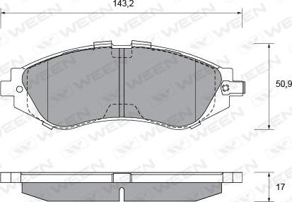 Ween 151-1109 - Kit de plaquettes de frein, frein à disque cwaw.fr