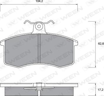 Ween 151-1104 - Kit de plaquettes de frein, frein à disque cwaw.fr