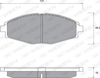 Ween 151-1106 - Kit de plaquettes de frein, frein à disque cwaw.fr