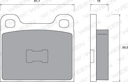 Ween 151-1100 - Kit de plaquettes de frein, frein à disque cwaw.fr