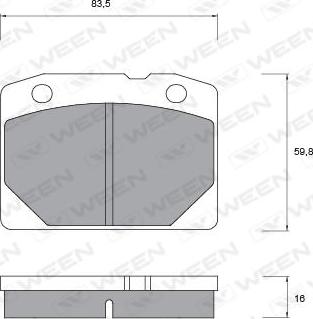 Ween 151-1103 - Kit de plaquettes de frein, frein à disque cwaw.fr