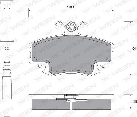 Ween 151-1107 - Kit de plaquettes de frein, frein à disque cwaw.fr