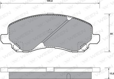 Ween 151-1114 - Kit de plaquettes de frein, frein à disque cwaw.fr