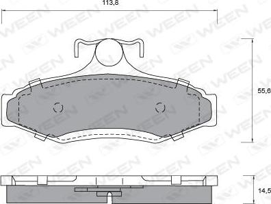 Ween 151-1189 - Kit de plaquettes de frein, frein à disque cwaw.fr