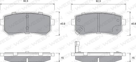 Ween 151-1184 - Kit de plaquettes de frein, frein à disque cwaw.fr