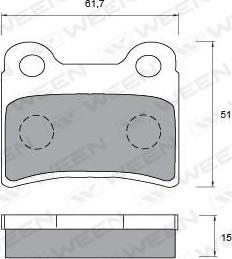 Ween 151-1183 - Kit de plaquettes de frein, frein à disque cwaw.fr