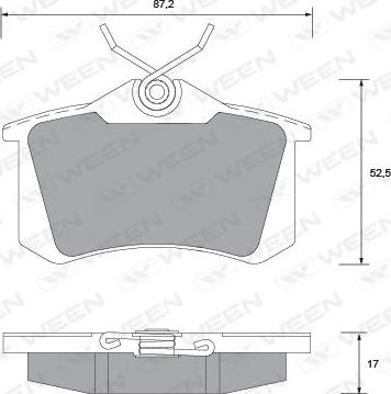 Ween 151-1136 - Kit de plaquettes de frein, frein à disque cwaw.fr