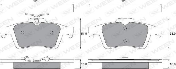 Ween 151-1130 - Kit de plaquettes de frein, frein à disque cwaw.fr