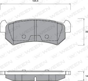 Ween 151-1127 - Kit de plaquettes de frein, frein à disque cwaw.fr