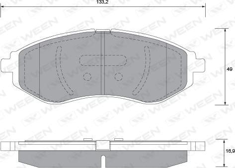 Ween 151-1179 - Kit de plaquettes de frein, frein à disque cwaw.fr