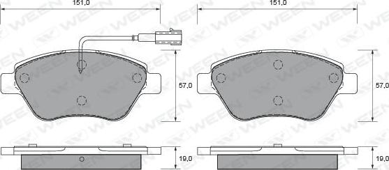 Ween 151-1899 - Kit de plaquettes de frein, frein à disque cwaw.fr