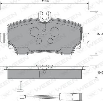 Ween 151-1894 - Kit de plaquettes de frein, frein à disque cwaw.fr