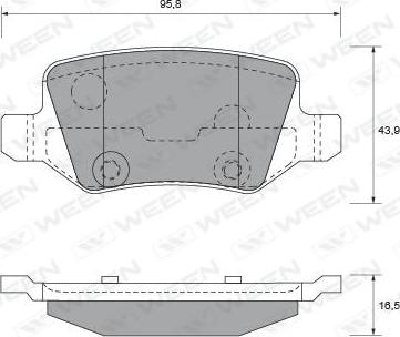 Ween 151-1896 - Kit de plaquettes de frein, frein à disque cwaw.fr