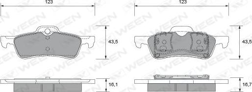 Ween 151-1890 - Kit de plaquettes de frein, frein à disque cwaw.fr