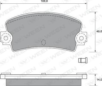 Ween 151-1893 - Kit de plaquettes de frein, frein à disque cwaw.fr