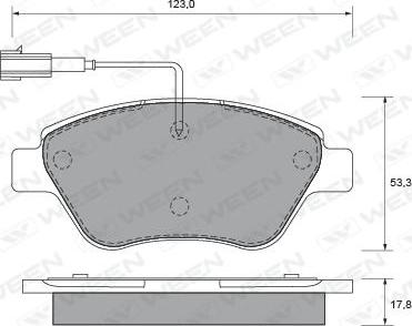 Ween 151-1897 - Kit de plaquettes de frein, frein à disque cwaw.fr