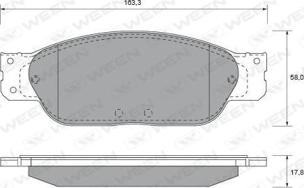 Ween 151-1844 - Kit de plaquettes de frein, frein à disque cwaw.fr