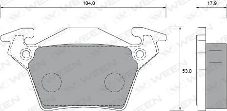 Ween 151-1847 - Kit de plaquettes de frein, frein à disque cwaw.fr