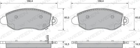 Ween 151-1856 - Kit de plaquettes de frein, frein à disque cwaw.fr