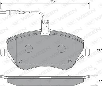 BENDIX 598662 - Kit de plaquettes de frein, frein à disque cwaw.fr