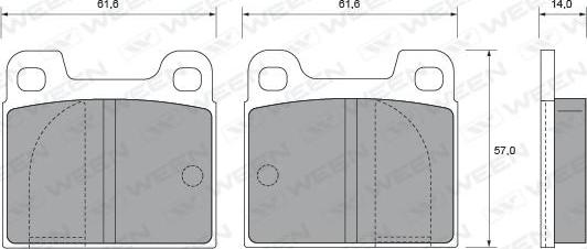 Ween 151-1853 - Kit de plaquettes de frein, frein à disque cwaw.fr