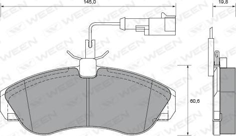 Ween 151-1857 - Kit de plaquettes de frein, frein à disque cwaw.fr