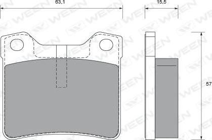 Ween 151-1865 - Kit de plaquettes de frein, frein à disque cwaw.fr