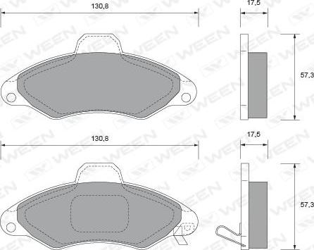 Ween 151-1805 - Kit de plaquettes de frein, frein à disque cwaw.fr