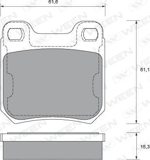 Ween 151-1803 - Kit de plaquettes de frein, frein à disque cwaw.fr