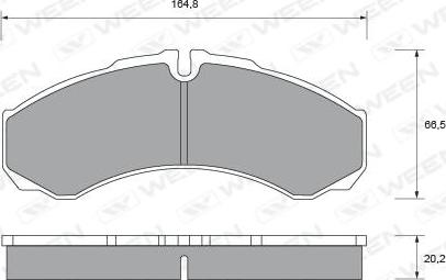 Ween 151-1802 - Kit de plaquettes de frein, frein à disque cwaw.fr