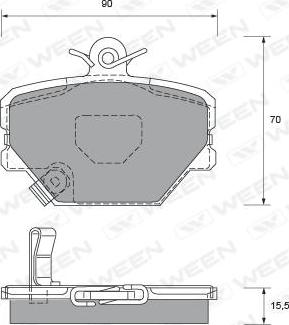 Ween 151-1818 - Kit de plaquettes de frein, frein à disque cwaw.fr