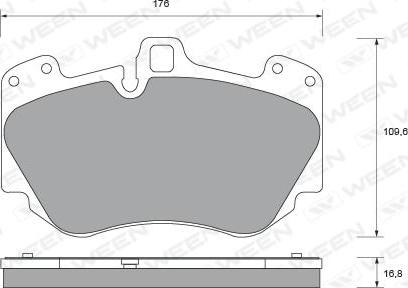 Ween 151-1817 - Kit de plaquettes de frein, frein à disque cwaw.fr