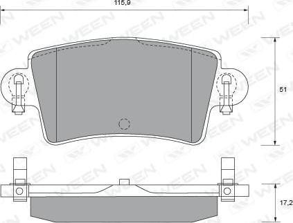 Ween 151-1886 - Kit de plaquettes de frein, frein à disque cwaw.fr