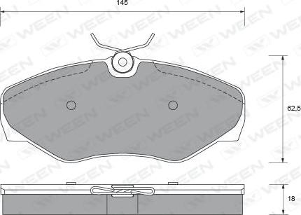 Ween 151-1883 - Kit de plaquettes de frein, frein à disque cwaw.fr