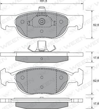 Ween 151-1830 - Kit de plaquettes de frein, frein à disque cwaw.fr