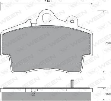 Ween 151-1838 - Kit de plaquettes de frein, frein à disque cwaw.fr