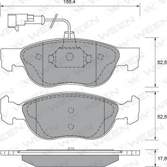 Ween 151-1833 - Kit de plaquettes de frein, frein à disque cwaw.fr