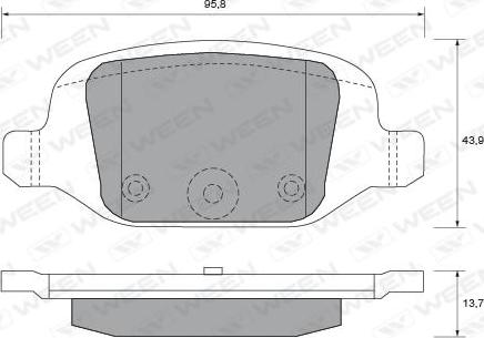 Ween 151-1832 - Kit de plaquettes de frein, frein à disque cwaw.fr