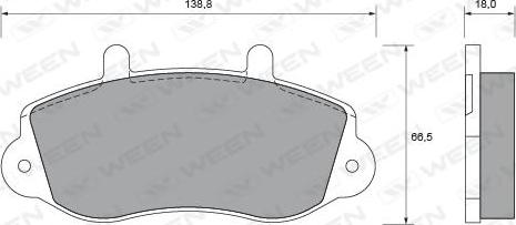 Ween 151-1829 - Kit de plaquettes de frein, frein à disque cwaw.fr