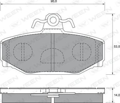 Ween 151-1826 - Kit de plaquettes de frein, frein à disque cwaw.fr